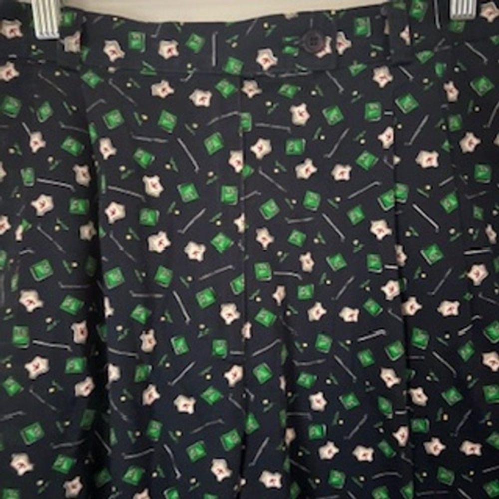 Vintage Liz Claiborne Liz Golf High Rise Pleated Front Shorts Sz 14‎ Golf Print - Picture 6 of 11